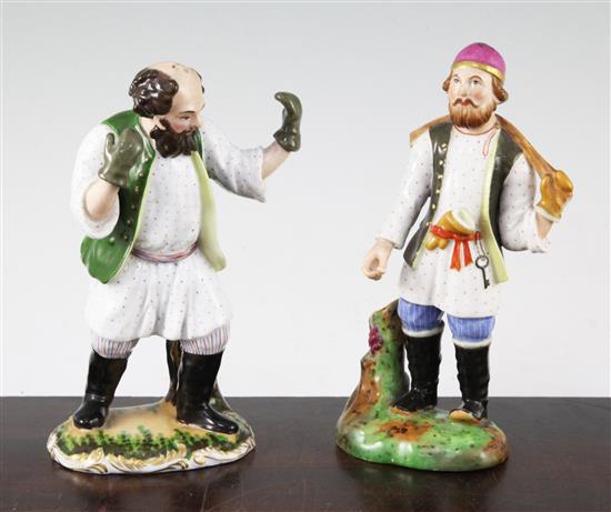 Two porcelain figures of a water carrier and a peasant